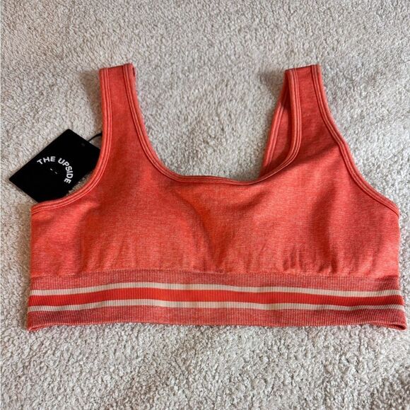 The Up Side Sports Bra Womens Size Small Citrus Marle Seamless Elasticized New - Picture 7 of 9
